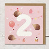Ginger Betty By Numbers Pink  Age 2 Card