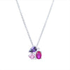 Sterling Silver Multi Coloured Cluster Necklace - More Than Just a Gift | Narborough Hall
