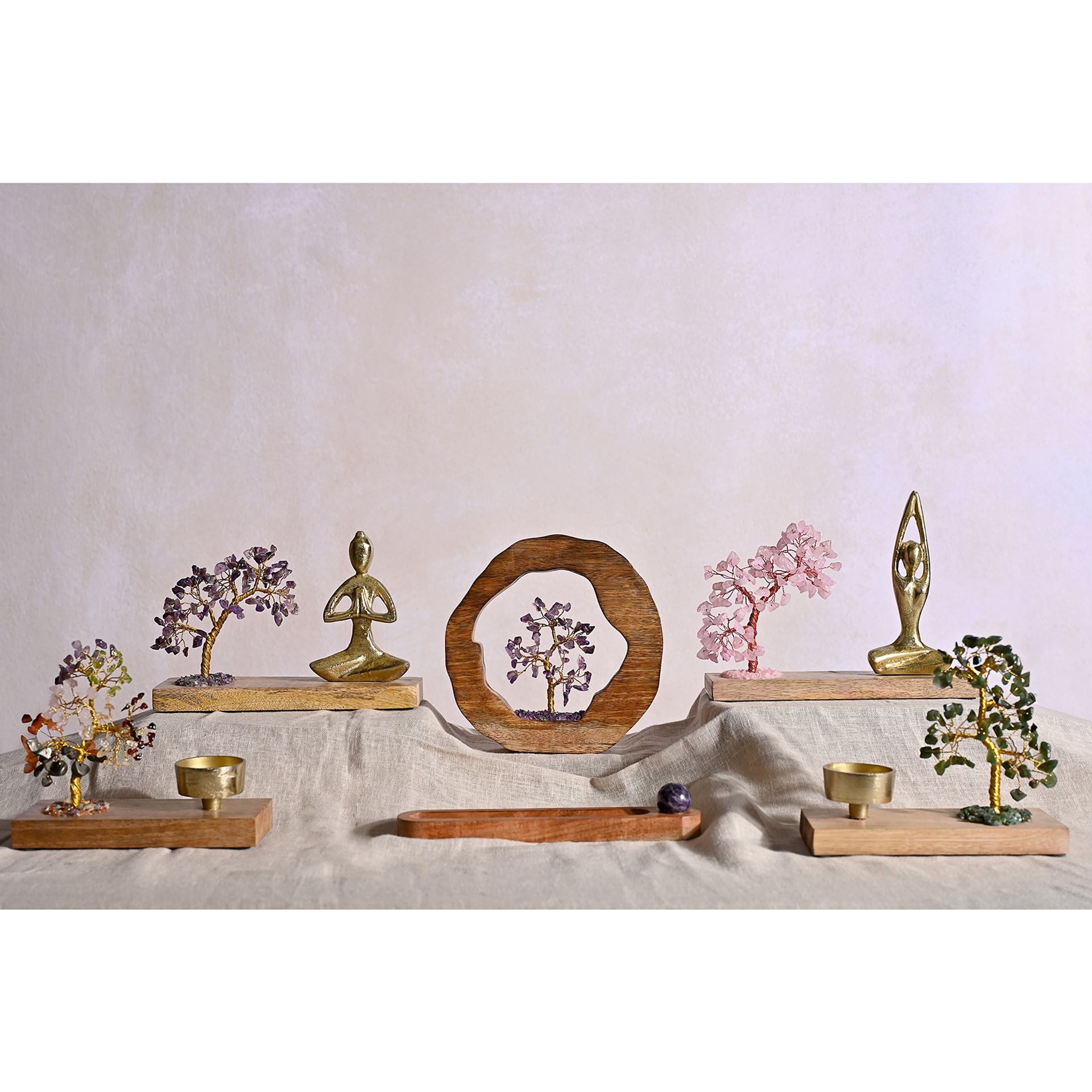 Serenity Gemstone Tree Yoga Ornament - Amethyst