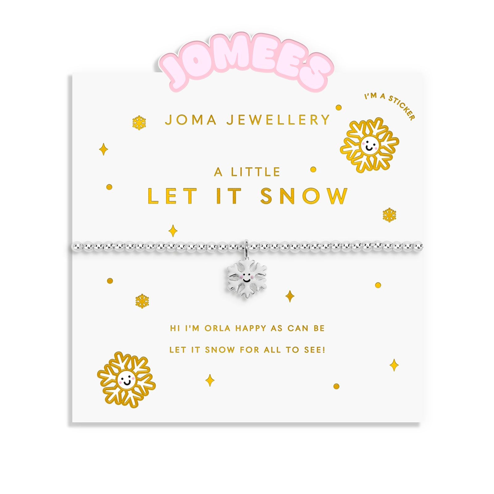 Joma Jewellery Kids' A Little Jomees Let It Snow bracelet