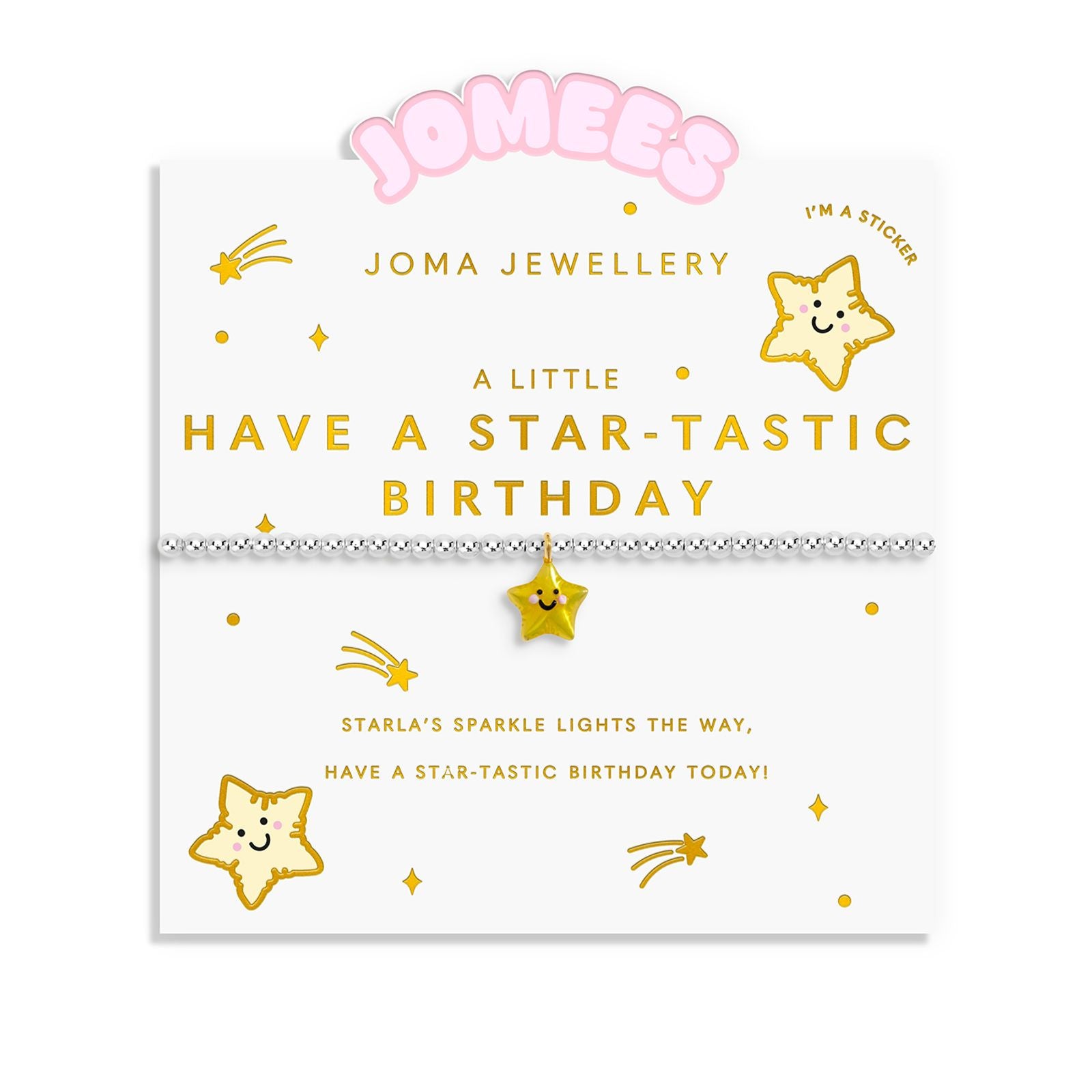 Joma Jewellery Kids' A Little Jomees Have A Star-Tastic Birthday! bracelet