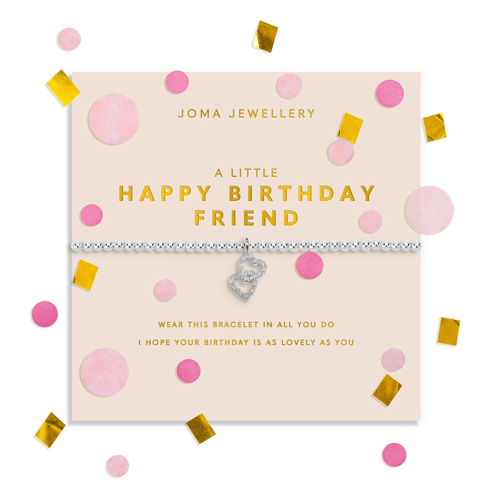 Joma Jewellery Confetti A Little Happy Birthday Friend bracelet