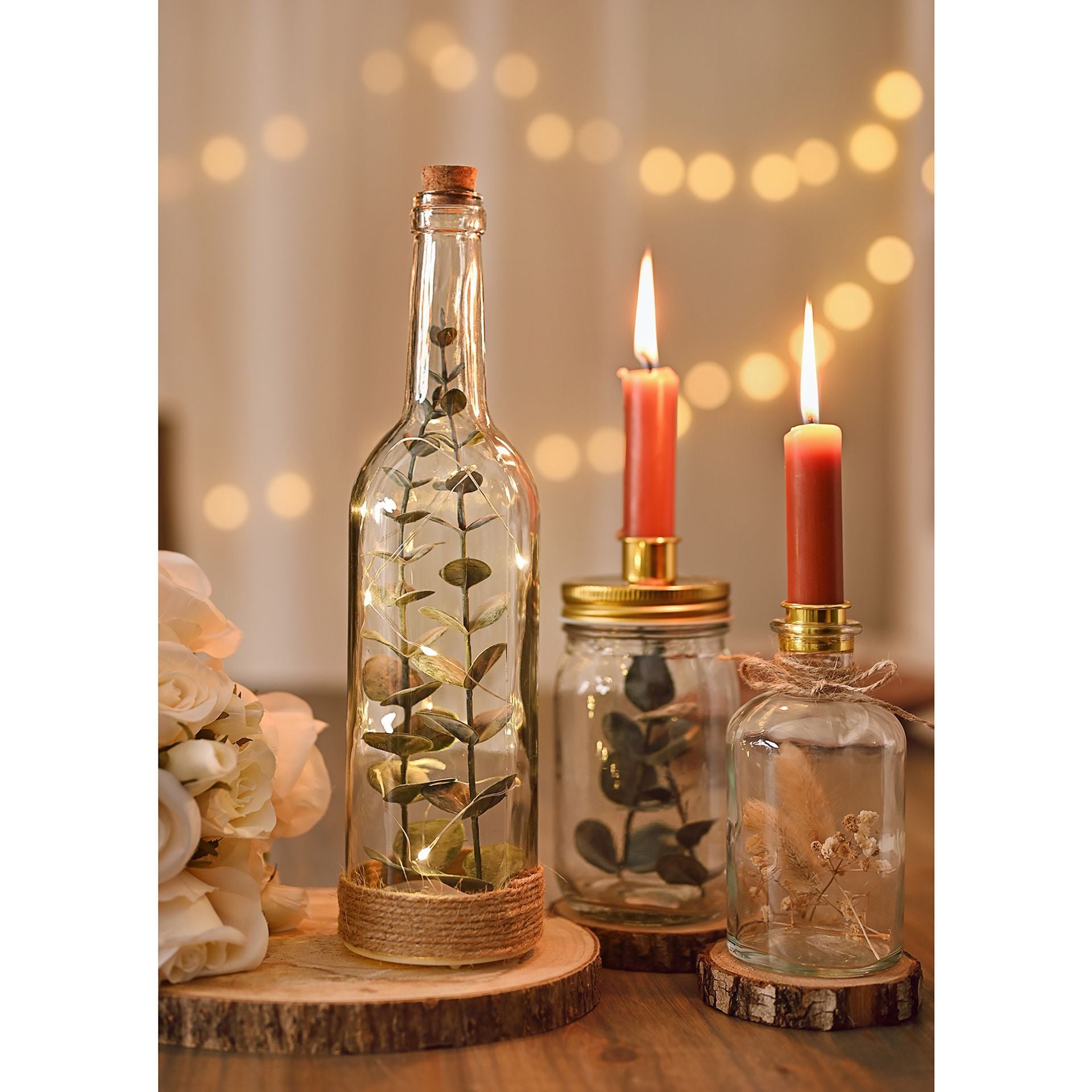 Love Story Bottle Style Candle Holder
