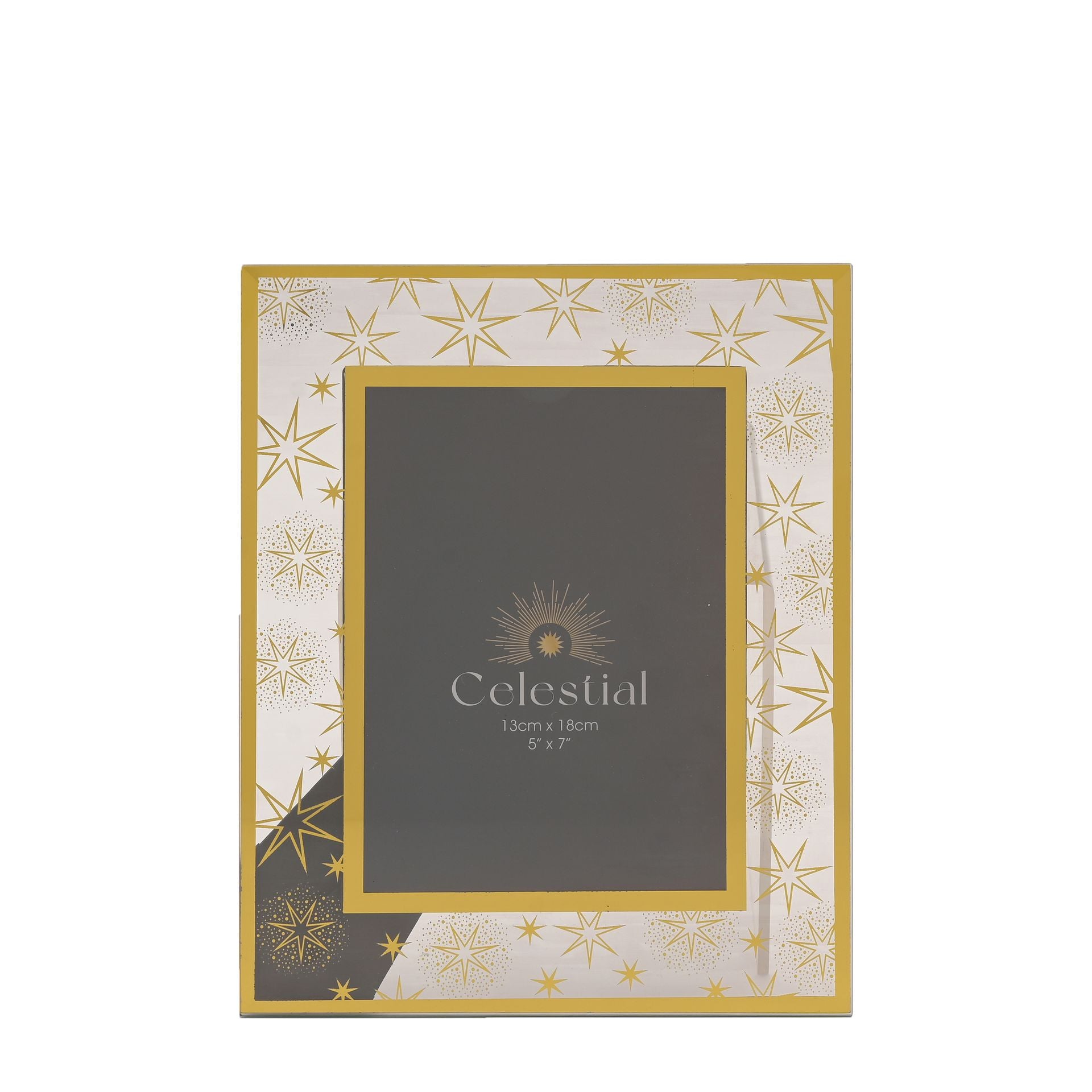 Celestial Gold Glass Photo Frame 5" x 7"