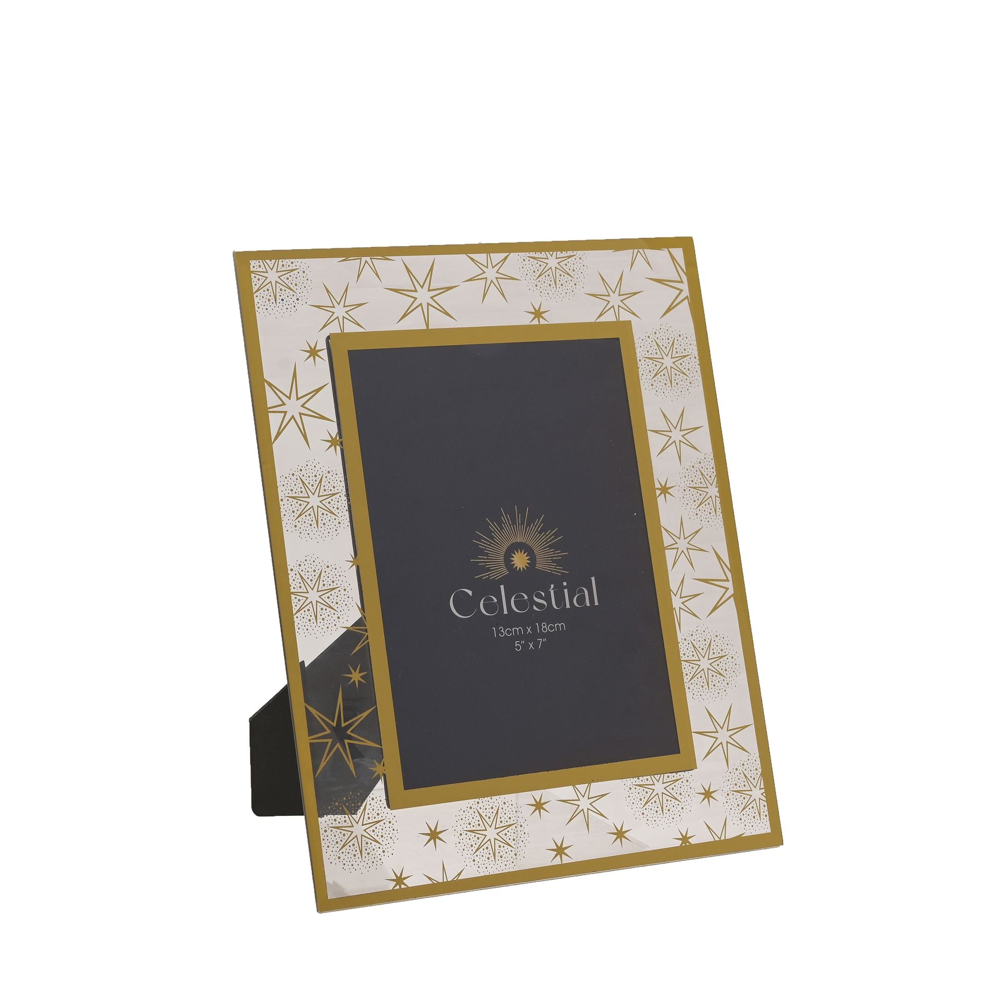 Celestial Gold Glass Photo Frame 5" x 7"