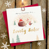Ginger Betty Lovely Sister Christmas Card