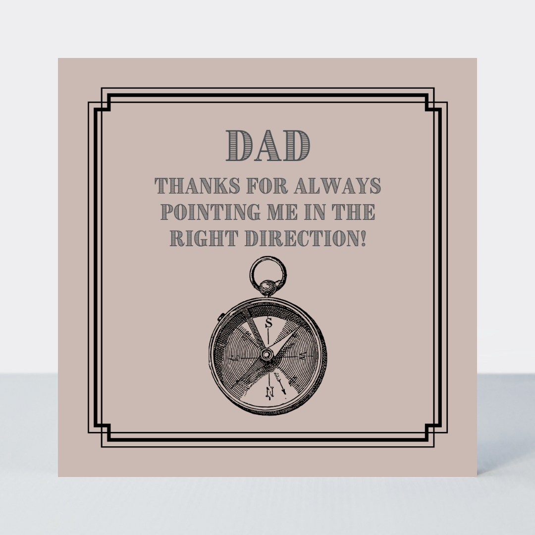 Vintage Icon Dad Right DIrection Card