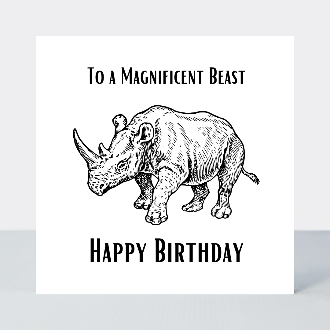 Law Of The Jungle Magnificent Beast Birthday Card