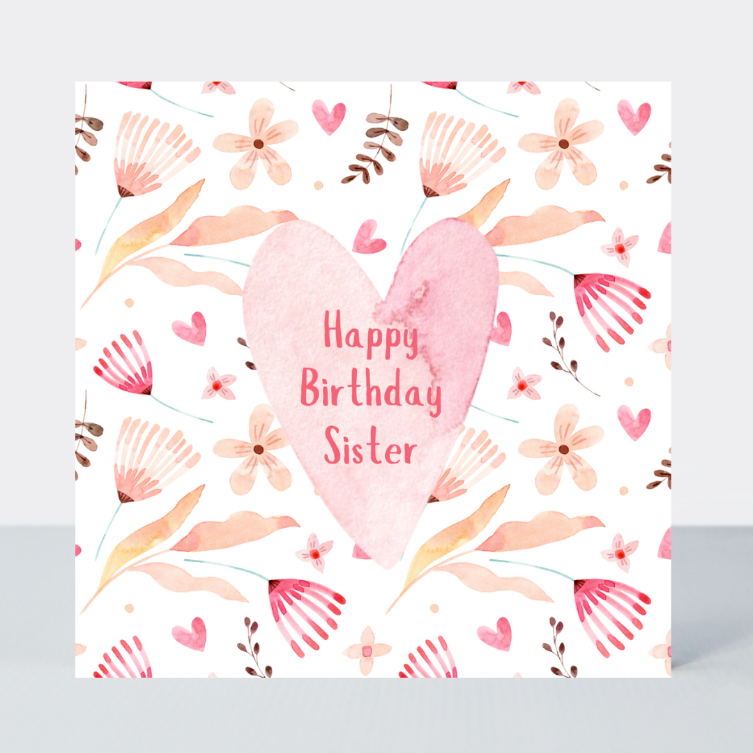 Sweet Hearts Sister Birthday Card