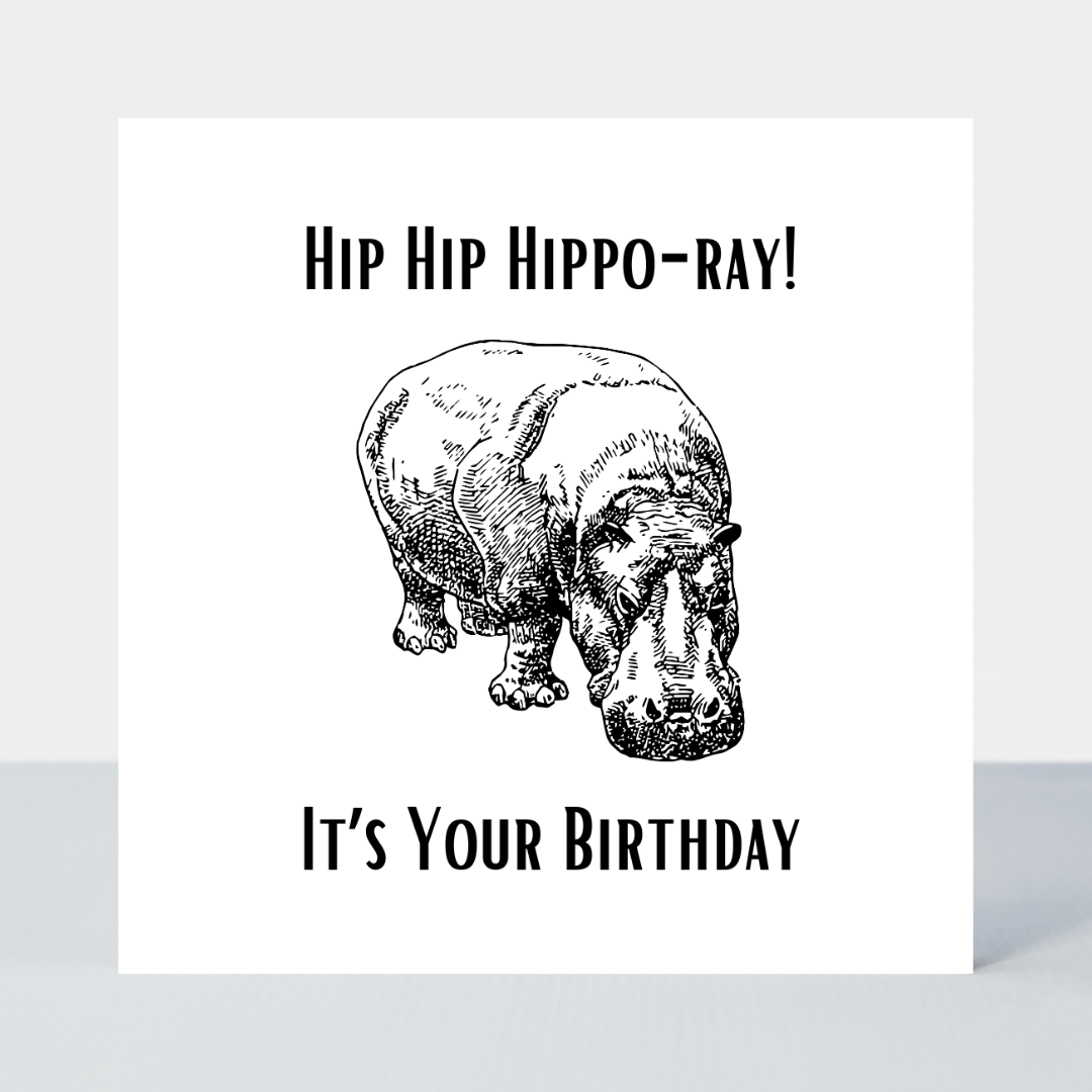 Law Of The Jungle Hip Hippo-Ray Birthday Card