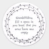 East of India Porcelain Circle Coaster - Grandchildren