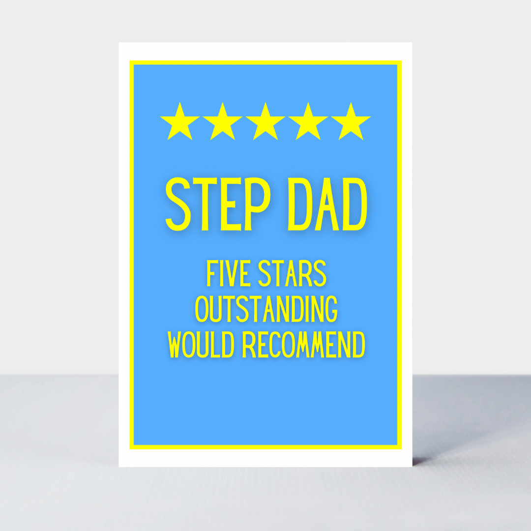 Not Too Bright Five Star Step Dad Card