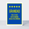 Not Too Bright Five Star Grandad Card