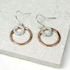 POM Rose Gold & Silver Plated Rings Drop Earrings