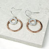 POM Rose Gold & Silver Plated Rings Drop Earrings