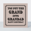 Vintage Icon Grand Into Grandad Birthday Card