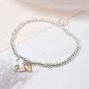 POM Silver & Gold Plated Double Heart Bracelet