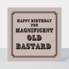 Vintage Icon Magnificent Old Bastard Birthday Card