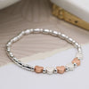 POM Silver Plated & Rose Gold Matt Hearts Bracelet