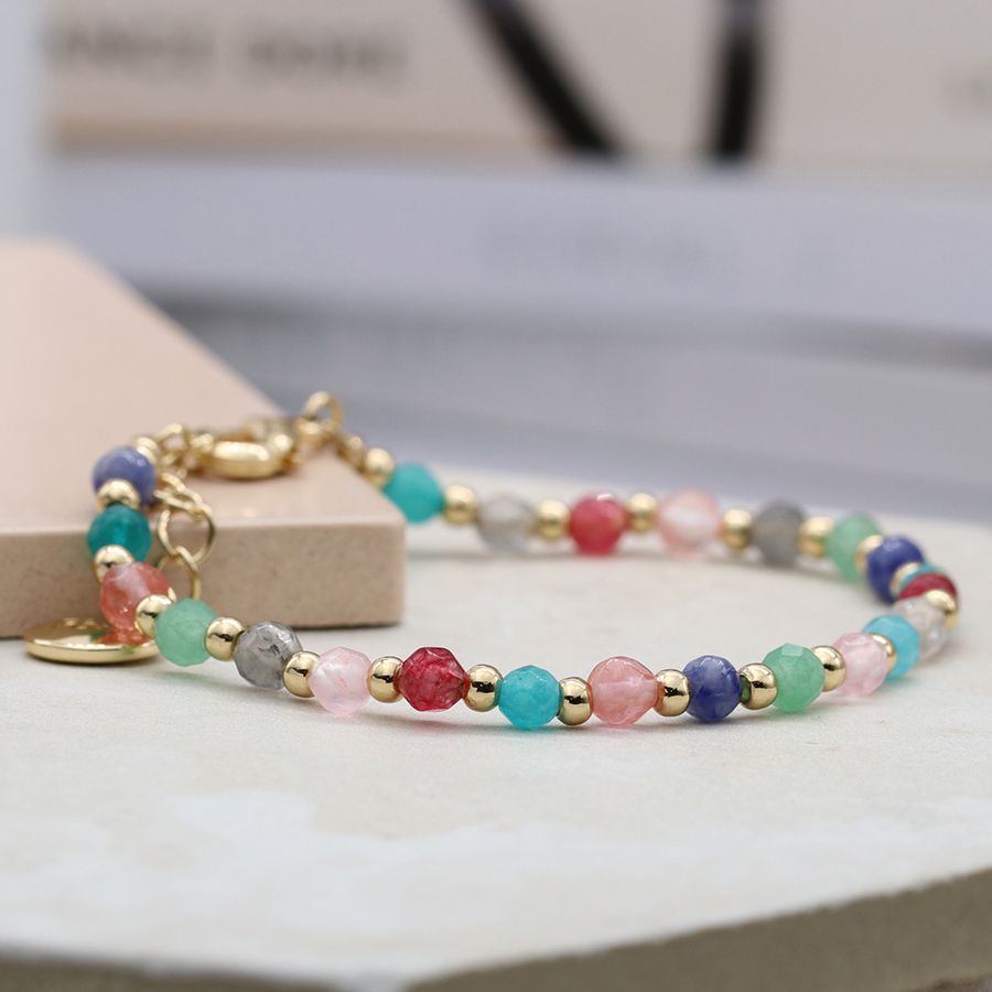 POM Golden And Mixed Colour Bead Bracelet More Than Just A Gift