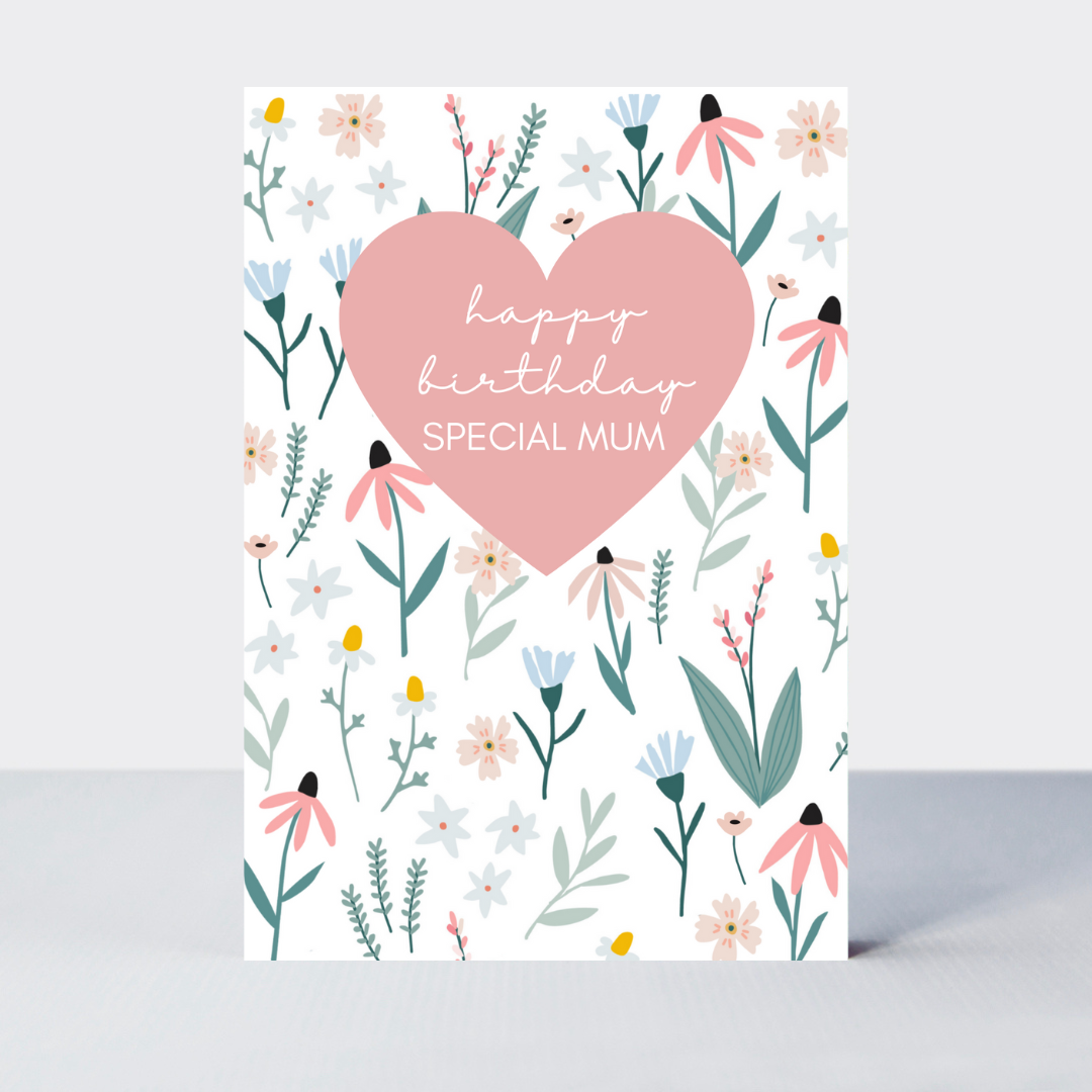 Fleur Scattered Flowers Special Mum Birthday Card