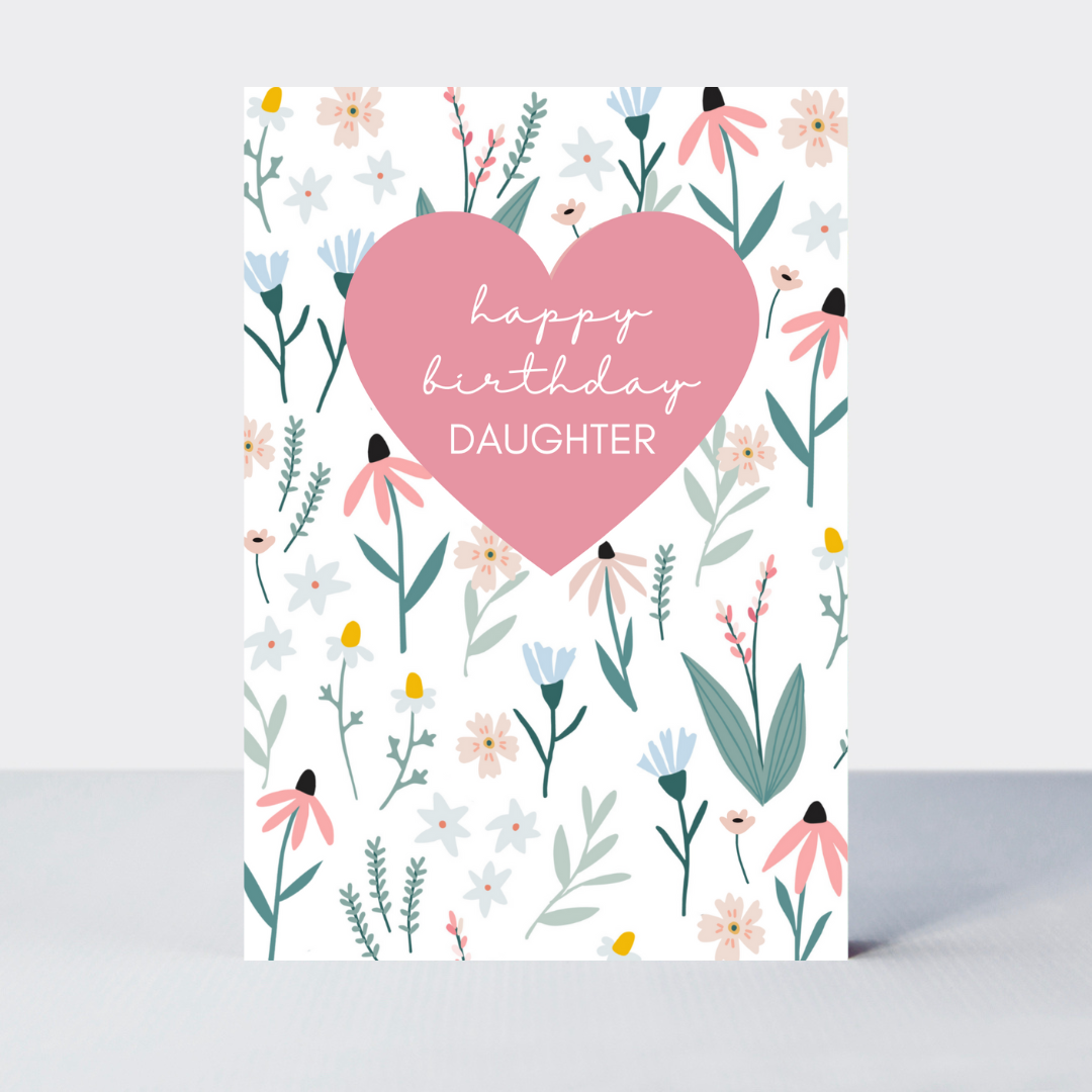 Fleur Scattered Flowers Daughter Birthday Card