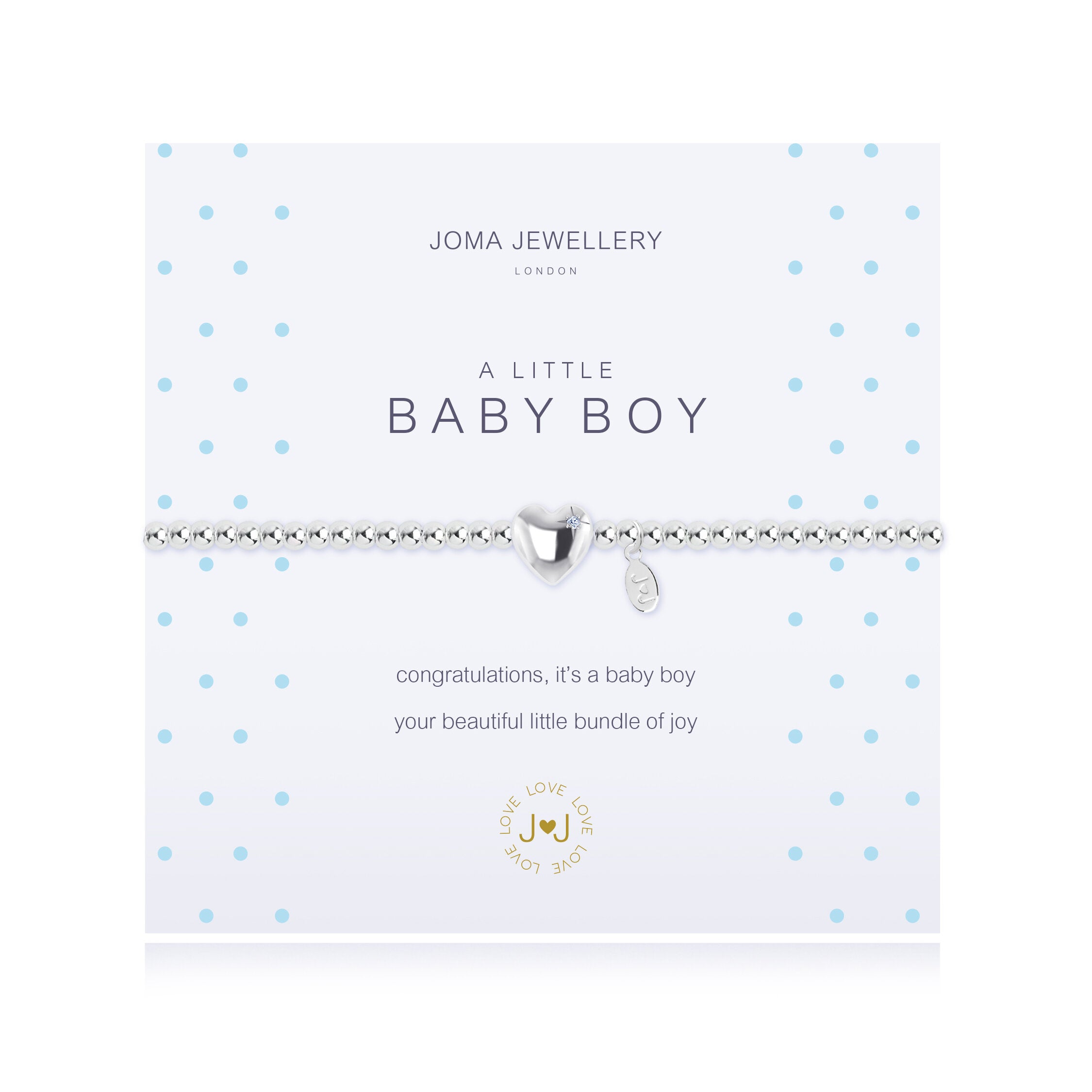 Joma Jewellery a little Baby Boy Bracelet - Heart