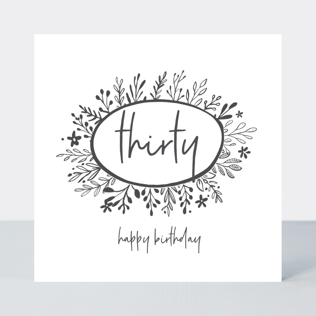 Little Words Thirty Happy Birthday Card