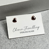 Sterling Silver Rose-gold plated Small Heart Stud
