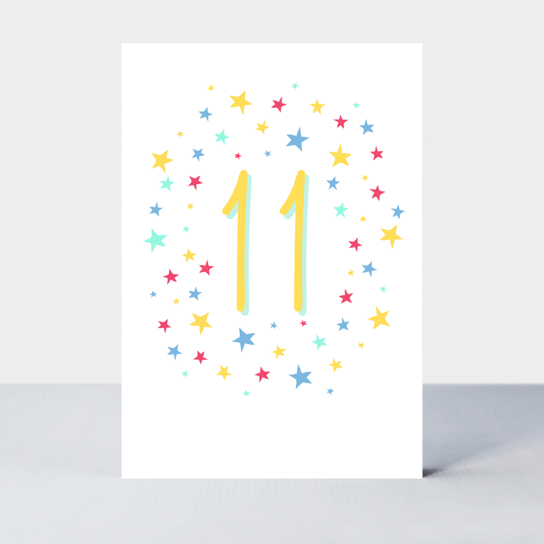 Super Stars Age 11 Birthday Card