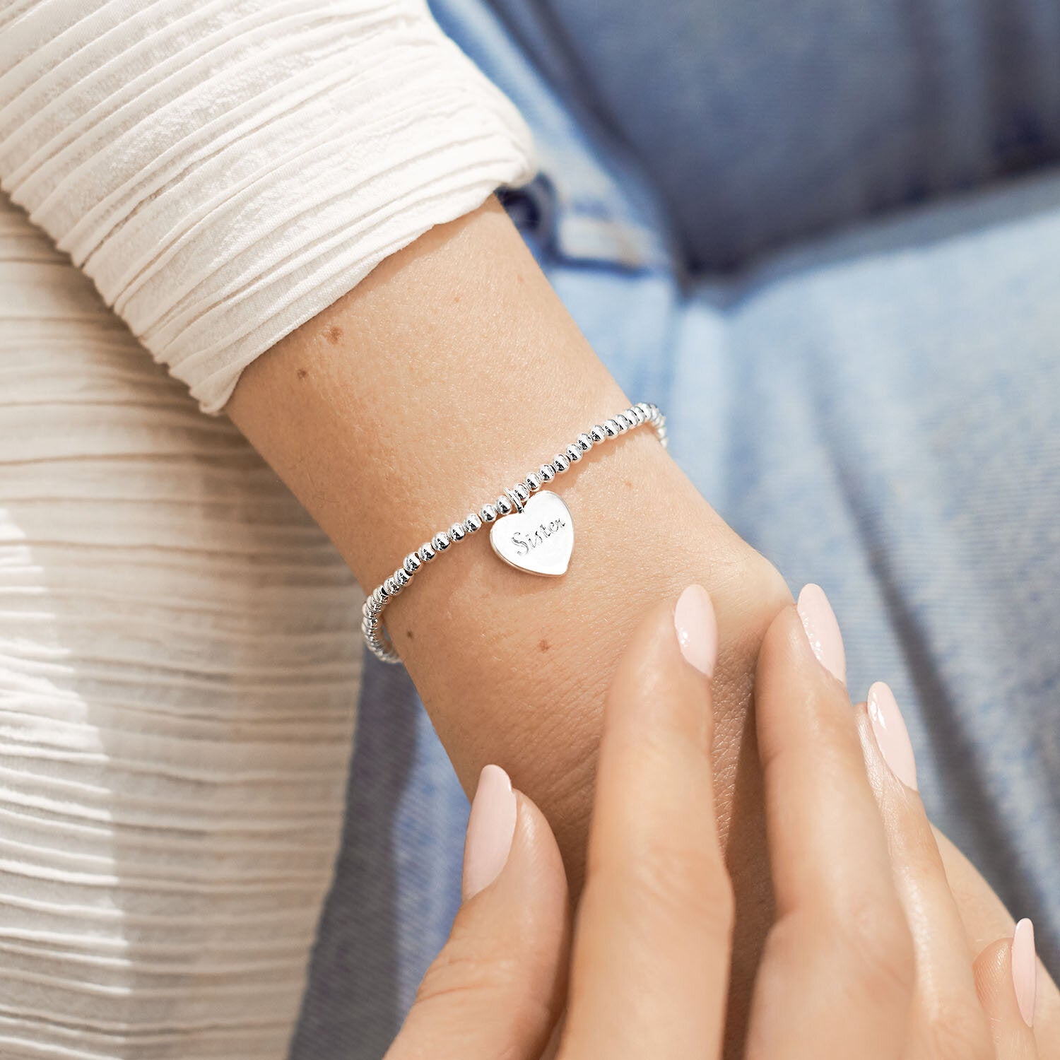 Joma Jewellery a little Super Sister Bracelet - heart