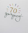 Mimosa 70 Years Young Card