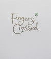 Mimosa Fingers Crossed Good Luck Card