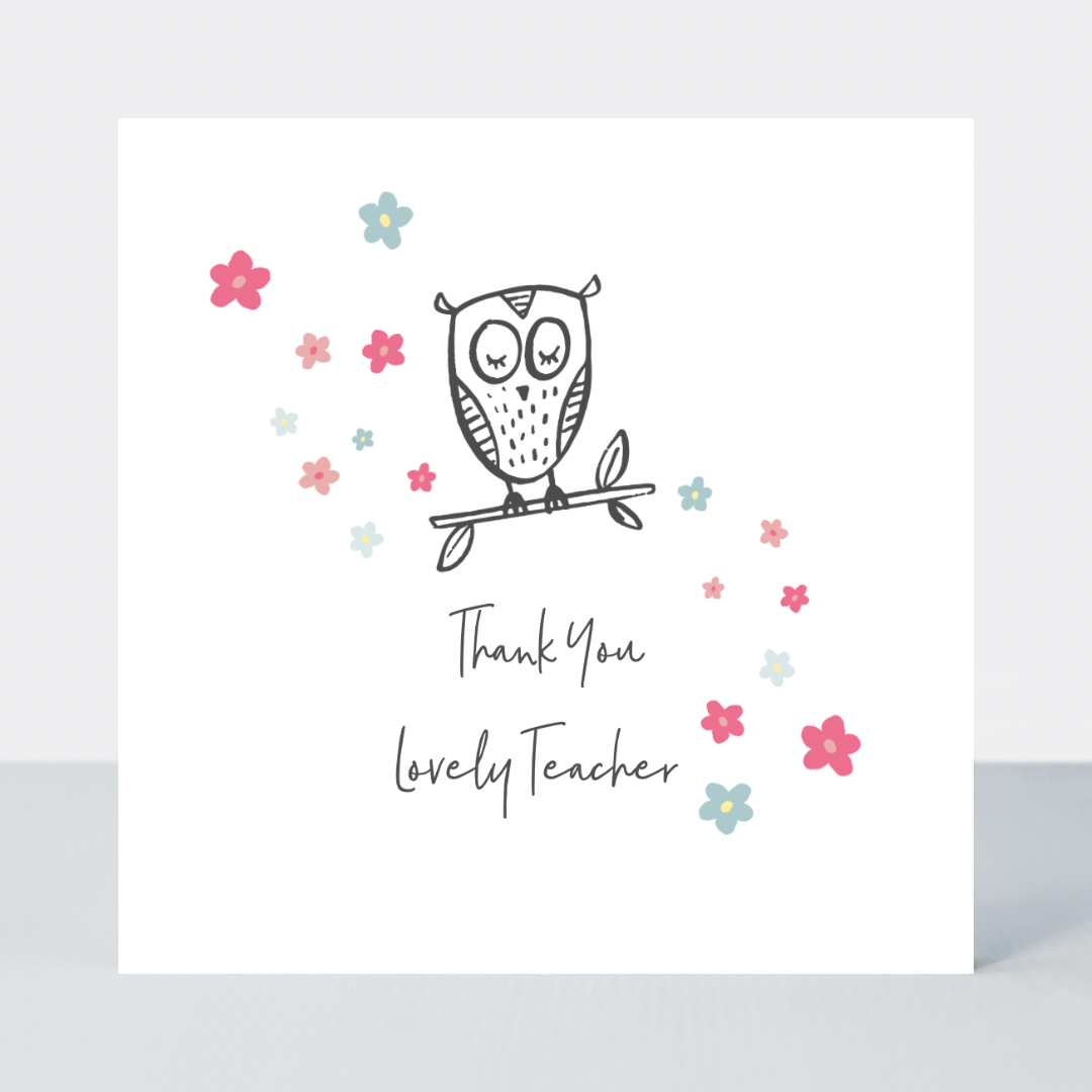 Sweet Little Words Owl Teacher Card