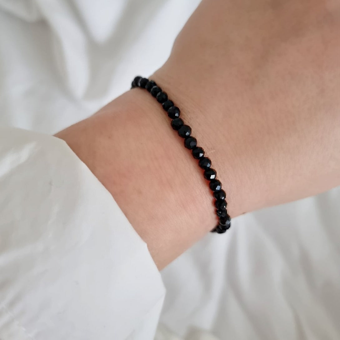Natural Black Tourmaline Crystal Bracelet – Peaceful Sense