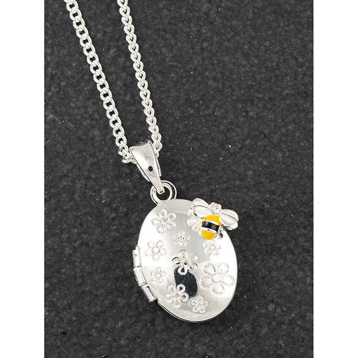 Equilibrium Girls Silver Plated Bee Oval Shape Locket |More Than Just A Gift