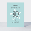 Wonderful You Blue Age 80 Card