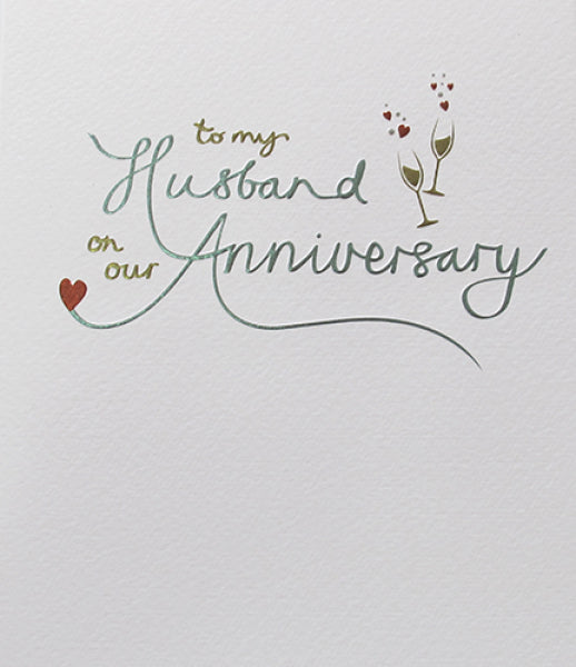 Mimosa Husband Anniversary Card