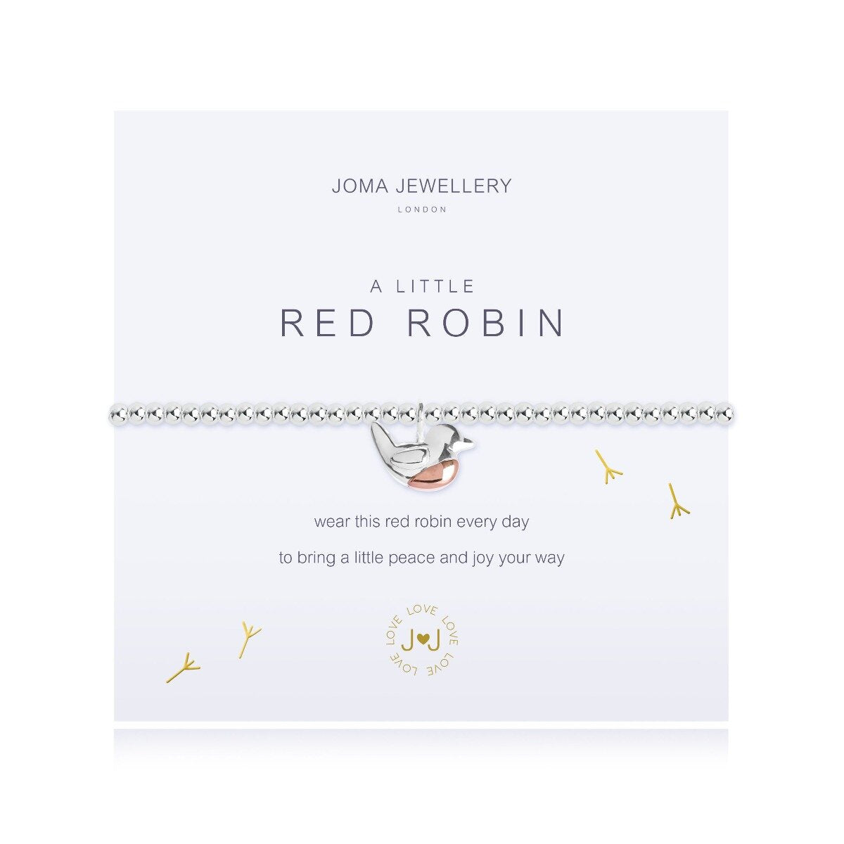 Joma Jewellery Girls a little Red Robin Bracelet - Robin