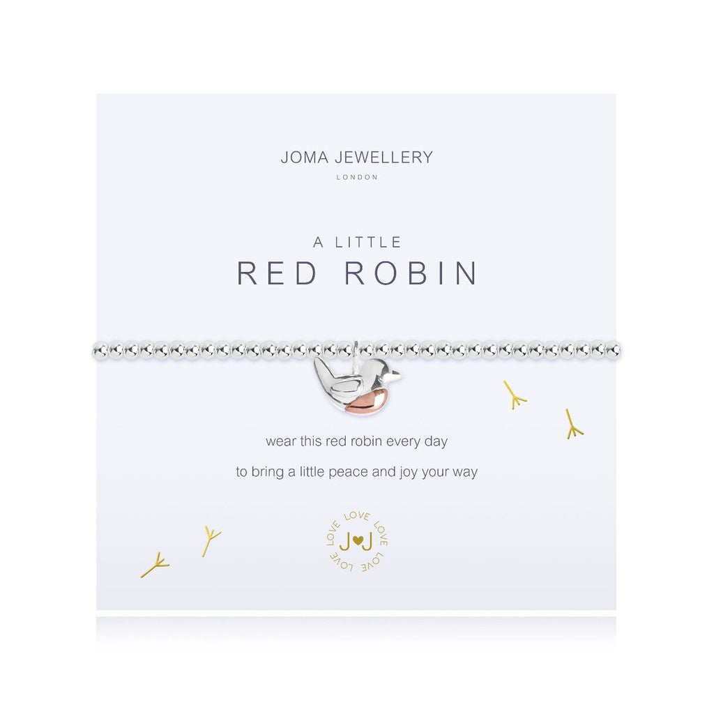 Joma Jewellery Girls a little Red Robin Bracelet - Robin