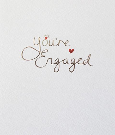 Mimosa Engaged Card