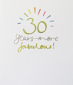 Mimosa 30 Years More Fabulous Card