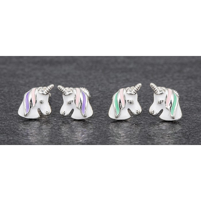 Equilibrium Girls Silver Plated Unicorn Earrings |More Than Just A Gift