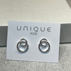 Unique & Co Sterling Silver Linked Circles Earrings