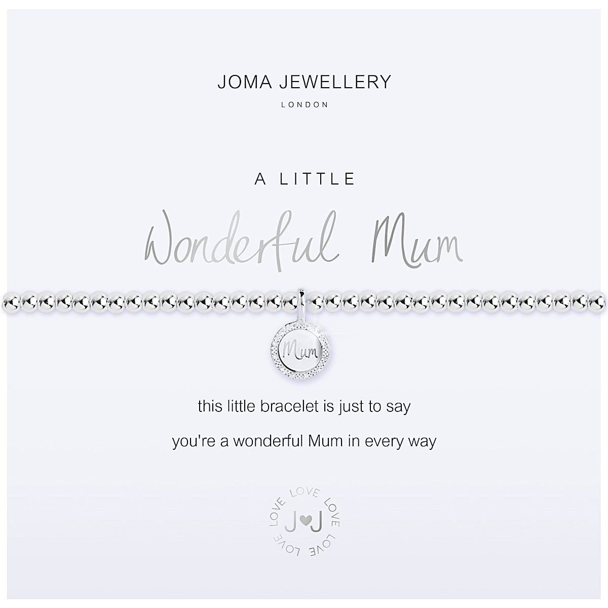 Joma a little Wonderful Mum Bracelet - crystal
