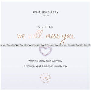 Joma a little We Will Miss You Bracelet - heart