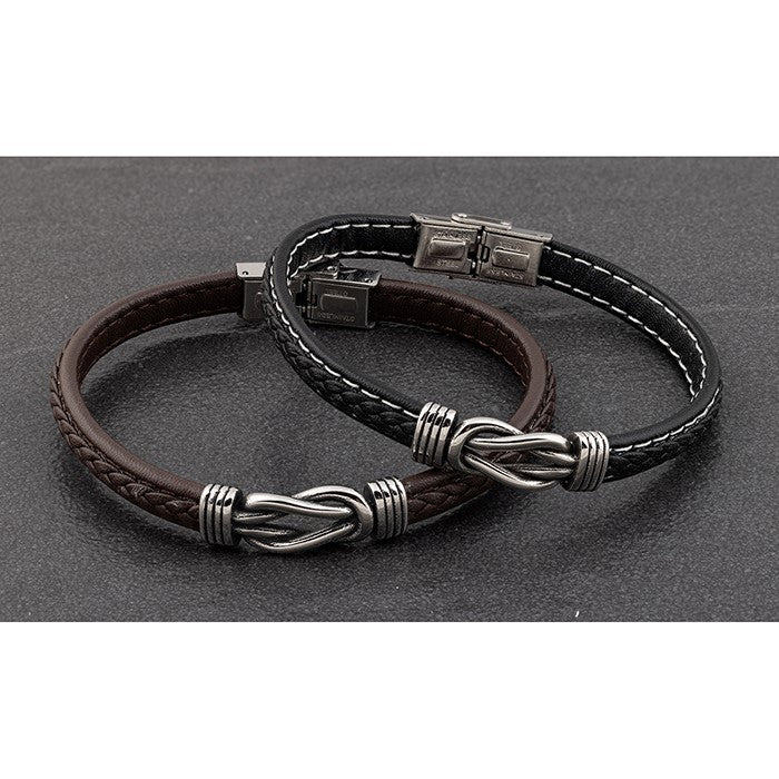 Equilibrium  For Men Moulded Knot Leather Bracelet |More Than Just A Gift