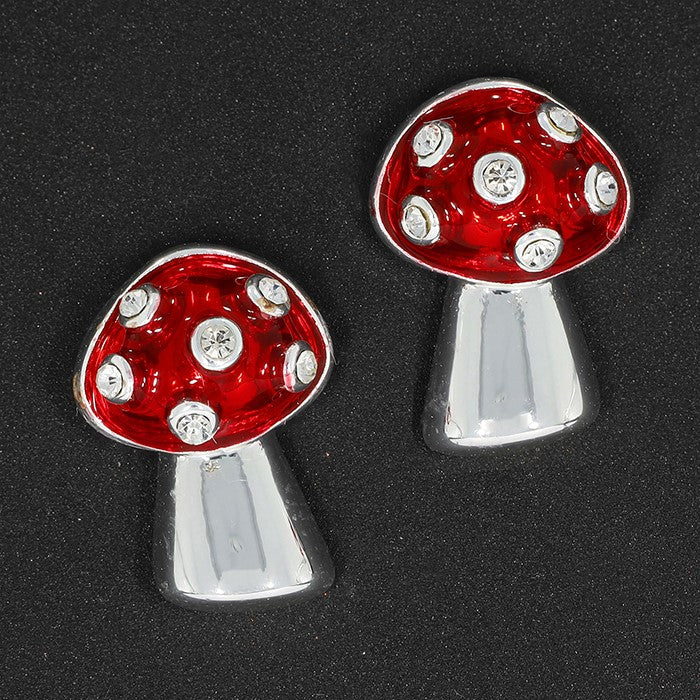 Equilibrium Girls Charming Toadstool Silver Plated Earrings |More Than Just A Gift