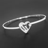 Heart Silver Plated Message Bangle Family |More Than Just A Gift