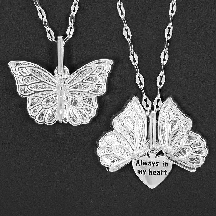 Equilbrium Secret Message Butterfly Silver Plated Necklace |More Than Just A Gift